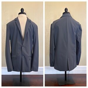 FLX Sport Nylon Stretch Blazer Mens Gray Stretch Travel Casual Lightweight Small